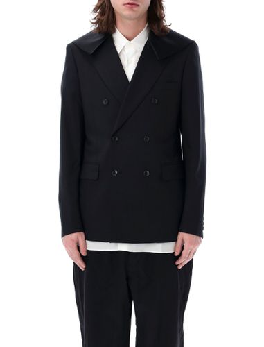 Double-breasted Blazer With Satin Collar - Comme Des Garçons Homme Plus - Modalova