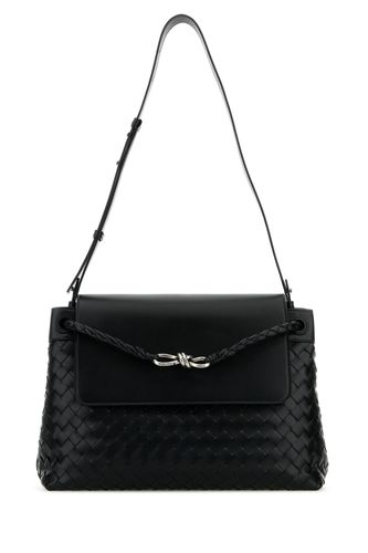 Black Leather Medium Andiamo Crossbody Bag - Bottega Veneta - Modalova