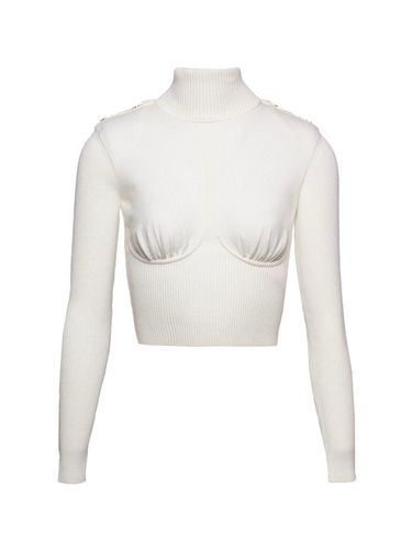 Roll-neck Horsebit Knitted Jumper - Elisabetta Franchi - Modalova