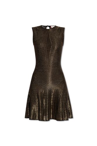 Metallic Knit Mini Dress - Alexander McQueen - Modalova