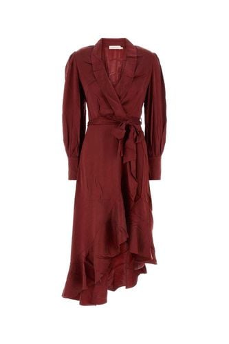 Zimmermann Burgundy Silk Dress - Zimmermann - Modalova