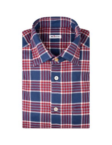 Kiton Red And Blue Checkered Shirt - Kiton - Modalova