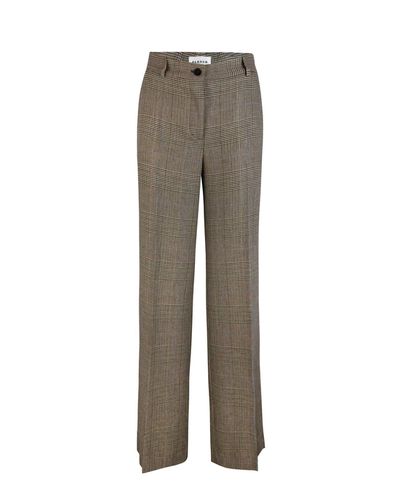 High-waist Checked Flared Trousers - Parosh - Modalova