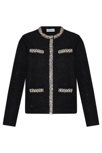 Self-portrait Sequin Knit Cardigan - self-portrait - Modalova