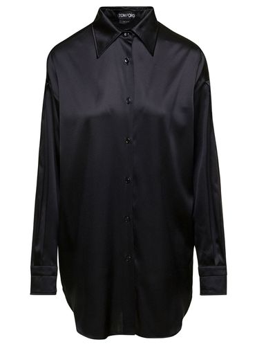 Relaxed Shirt With Pointed Collar In Stretch Silk Woman - Tom Ford - Modalova
