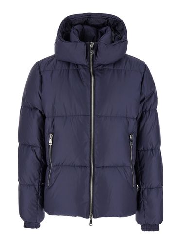 Grami Down Jacket With Hood And Logo Patch In Tech Fabric Man - TATRAS - Modalova