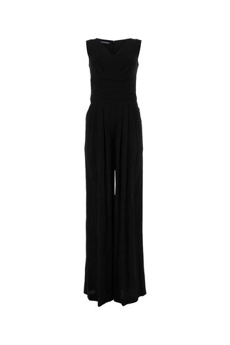 Black Crepe Jumpsuit - Alberta Ferretti - Modalova