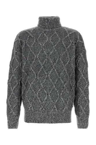 Melange Grey Nylon Blend Estupendo Sweater - Hugo Boss - Modalova