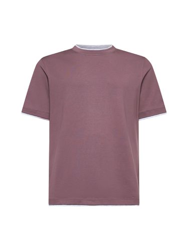 Logo-embroidered Crewneck T-shirt - Brunello Cucinelli - Modalova