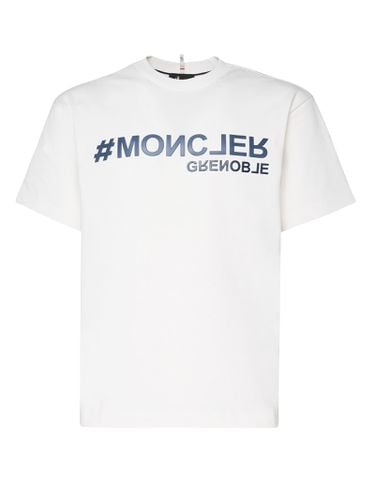 Logo Printed Crewneck T-shirt - Moncler Grenoble - Modalova