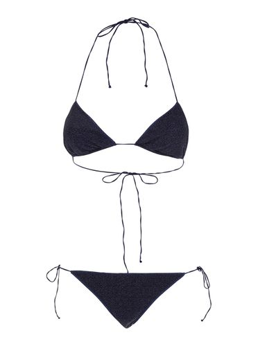 Lumiere Bikini With Triangular Top And Tie Closure In Tech Fabric Woman - Oseree - Modalova