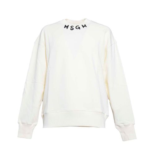 Logo Printed Crewneck Sweatshirt - MSGM - Modalova