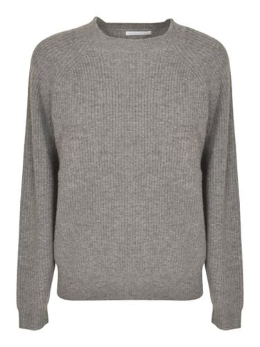 Rib Trim Plain Knit Sweater - Oliver Lattughi - Modalova