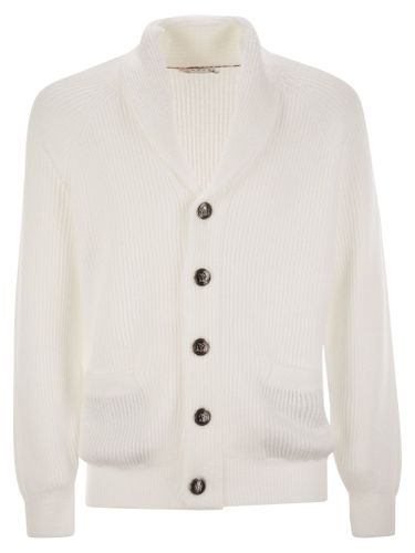 Shawl Lapel Knitted Cardigan - Brunello Cucinelli - Modalova