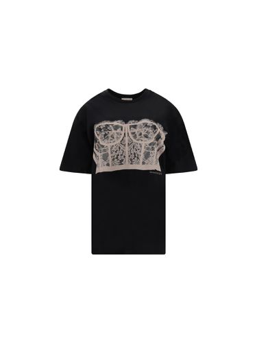 Lace Corset T-shirt - Alexander McQueen - Modalova