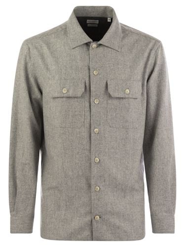 Virgin Wool Over Shirt With Pockets - Brunello Cucinelli - Modalova