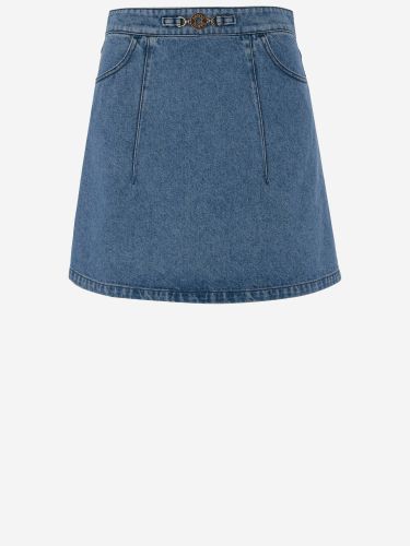 Patou Cotton Denim Skirt With Logo - Patou - Modalova