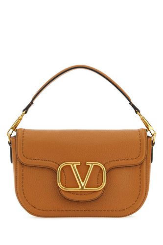 Camel Leather Alltime Shoulder Bag - Valentino Garavani - Modalova