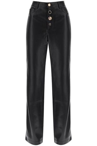 Embellished Button Faux Leather Pants - Rotate by Birger Christensen - Modalova