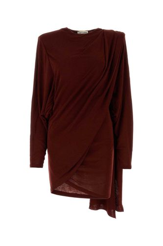 Burgundy Jersey Mini Dress - Saint Laurent - Modalova