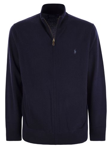 Pony Embroidered Zipped Knit Cardigan - Polo Ralph Lauren - Modalova