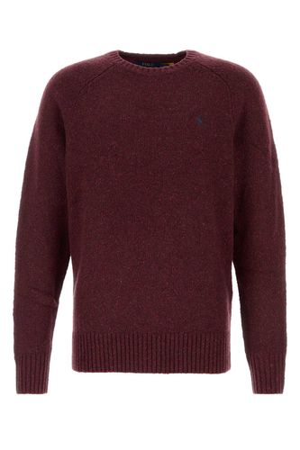 Melange Burgundy Wool Blend Sweater - Polo Ralph Lauren - Modalova