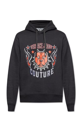 Graphic Printed Drawstring Hoodie - Versace Jeans Couture - Modalova