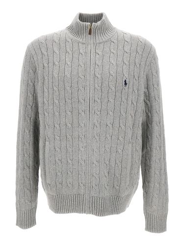 Zip-up Sweater With Pony Embroidery In Cotton Man - Polo Ralph Lauren - Modalova