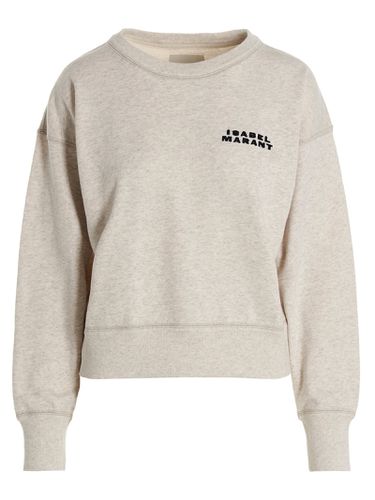 Cropped Sweatshirt With Contrasting Logo Embroidery - Isabel Marant - Modalova