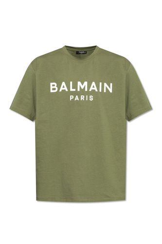 Logo Printed Crewneck T-shirt - Balmain - Modalova