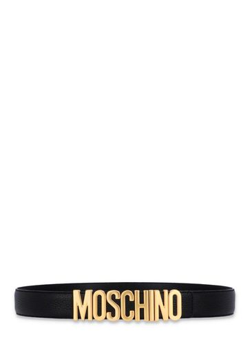 Moschino Logo Lettering Buckle Belt - Moschino - Modalova