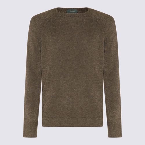Zanone Green Wool Blend Sweater - Zanone - Modalova