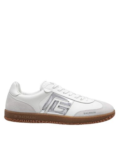 Swan Sneakers In Leather With Mirror Logo - Balmain - Modalova