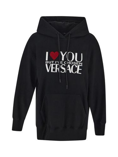 Versace i Love You Black Hoodie - Versace - Modalova