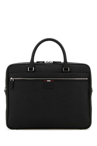 Bally Black Leather Briefcase - Bally - Modalova