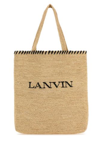 Lanvin Beige Raffia Shopping Bag - Lanvin - Modalova