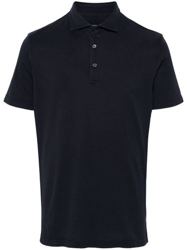 Fedeli Blue Cotton Polo Shirt - Fedeli - Modalova