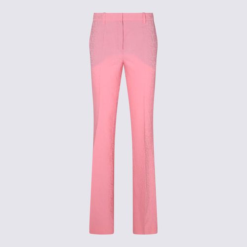 Versace Pink Wool Trousers - Versace - Modalova