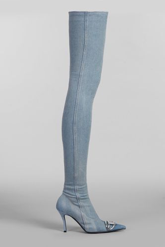 Venus D High Heels Boots In Denim - Diesel - Modalova