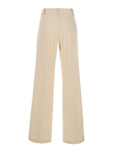 Palazzo Pants With Pences On The Front In Tech Fabric Woman - Federica Tosi - Modalova