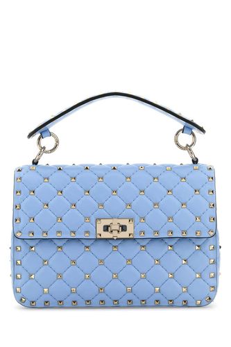 Light Blue Nappa Leather Medium Rockstud Spike Handbag - Valentino Garavani - Modalova