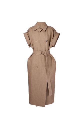 Linen Trench Coat With Belt - Max Mara - Modalova