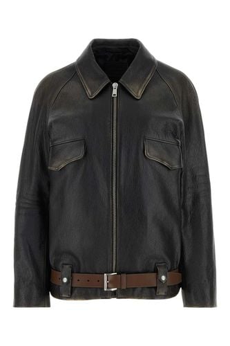 Prada Leather Jacket - Prada - Modalova