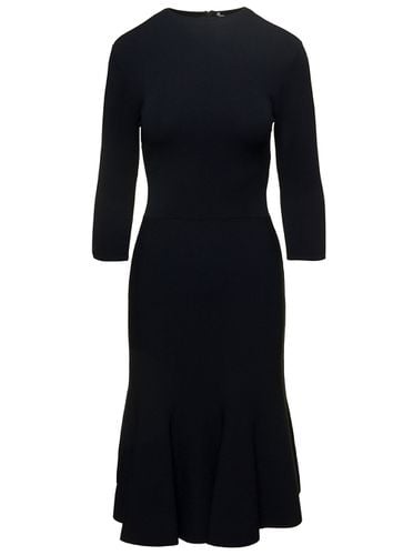 Black Midi Knit Dress With Flare Skirt In Viscose Blend Woman - Stella McCartney - Modalova
