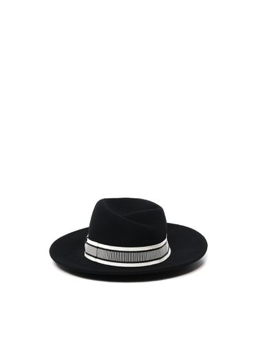 Shaved Felt Hat With Shaved Imitation Belt - Borsalino - Modalova