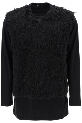 Faux Fur Sleeve T-shirt - Comme Des Garçons Homme Plus - Modalova