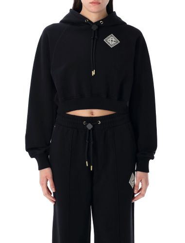 Pearl Diamond Cropped Hooded Sweatshirt - Casablanca - Modalova