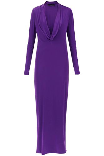 Versace Cowl Neck Maxi Dress - Versace - Modalova