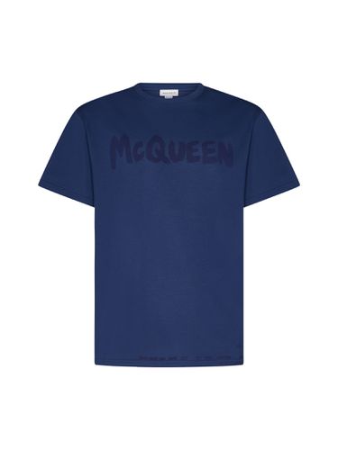 T-shirt With Graffiti Logo - Alexander McQueen - Modalova