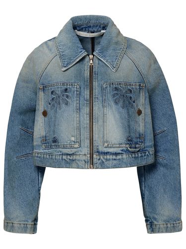 Palm Angels Paris Blue Denim Jacket - Palm Angels - Modalova